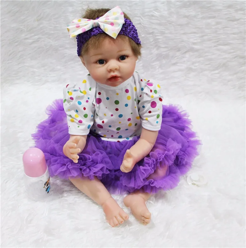 magnetic mouth silicone vinyl dolls children gift 22" reborn dolls girl soft doll toys with purple
magnetic mouth silicone vinyl dolls children gift 22" reborn dolls girl soft doll toys with purple