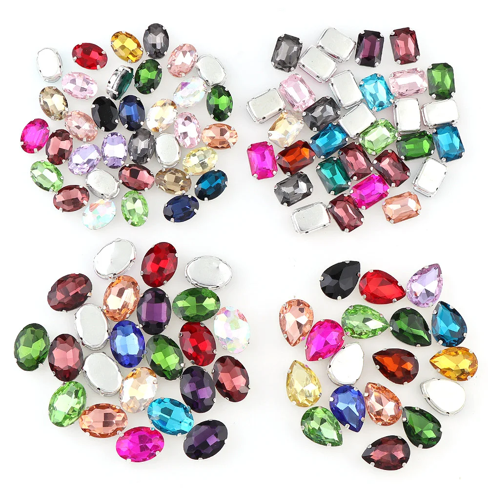 24Pcs/bag Oval Drop Rectangular Shape Silver Copper Claw Sew On Stone Mix Color Glass Rhinestones For DIY Clothing Decoration
24Pcs/bag Oval Drop Rectangular Shape Silver Copper Claw Sew On Stone Mix Color Glass Rhinestones For DIY Clothing Decoration