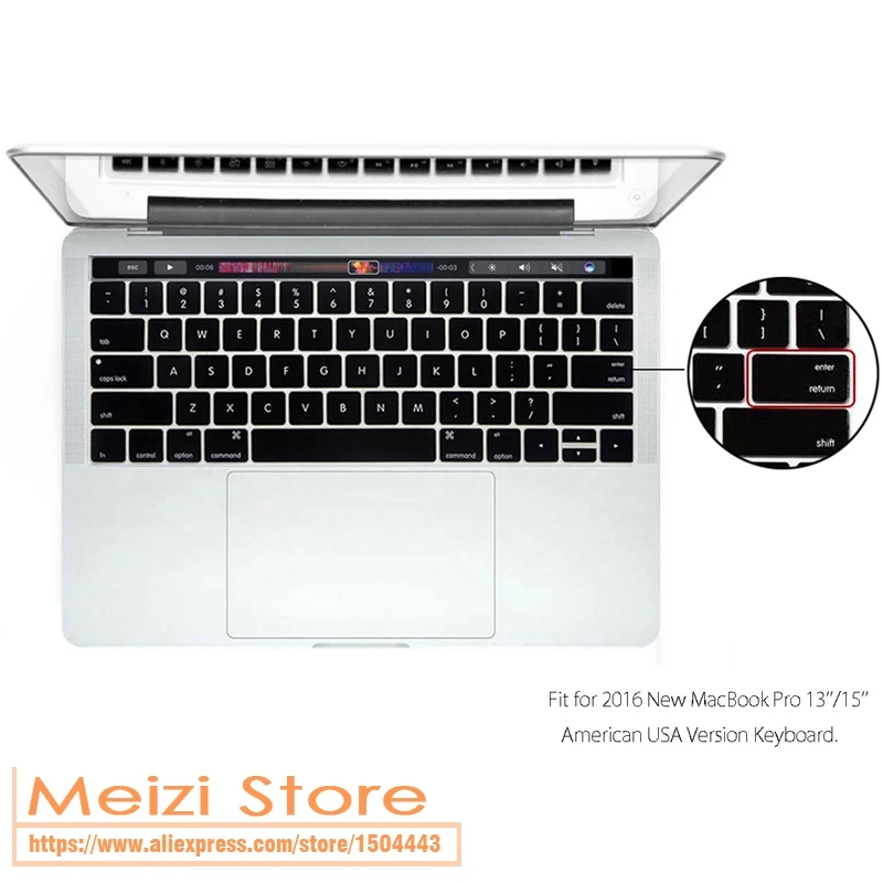 Silicone Soft Keyboard Cover for 2016 New MacBook Pro 13 15 13.3 15.4 American USA Version Keyboard A1706 A1707
Silicone Soft Keyboard Cover for 2016 New MacBook Pro 13 15 13.3 15.4 American USA Version Keyboard A1706 A1707