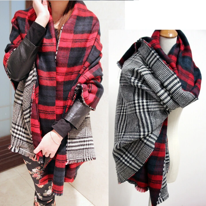 Cheshanf Winter Brand Women's Cashmere Scarf Plaid Oversized Double Faced Plaid Multifunction Thicken Warm Cape Shawl Hot Sale
Cheshanf Winter Brand Women's Cashmere Scarf Plaid Oversized Double Faced Plaid Multifunction Thicken Warm Cape Shawl Hot Sale