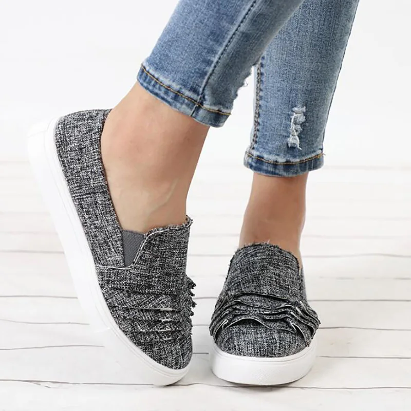 2019 Women Vulcanized Shoes Plus Size fashion Sneakers Platform Slip On Ruffle Elastic Band Casual Moccasins For Ladies
2019 Women Vulcanized Shoes Plus Size fashion Sneakers Platform Slip On Ruffle Elastic Band Casual Moccasins For Ladies