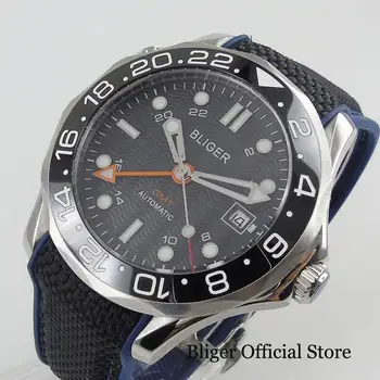 BLIGER 41mm Automatic Men's Watch With Movement Date With Ceremic Bezel Rubber Strap GMT Hand
BLIGER 41mm Automatic Men's Watch With Movement Date With Ceremic Bezel Rubber Strap GMT Hand