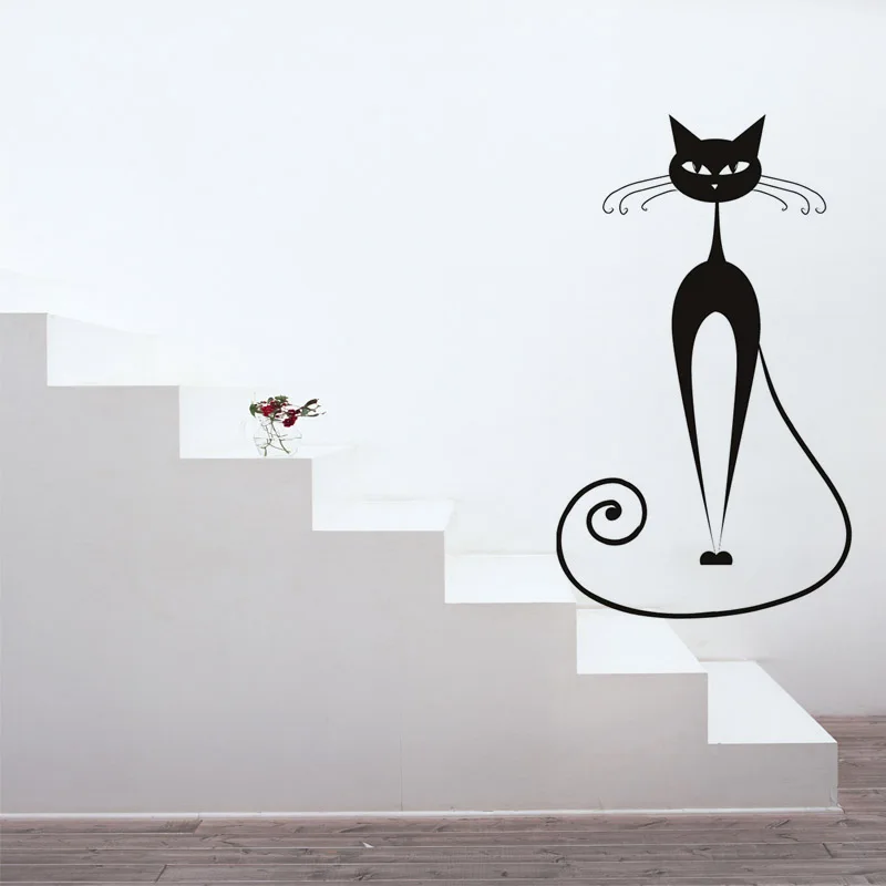 New Design Animal Home Decor Vinyl Decals Removable Large Size Long Siamese Cat Wall Stickers For Stairs Rooms Home Decor
New Design Animal Home Decor Vinyl Decals Removable Large Size Long Siamese Cat Wall Stickers For Stairs Rooms Home Decor