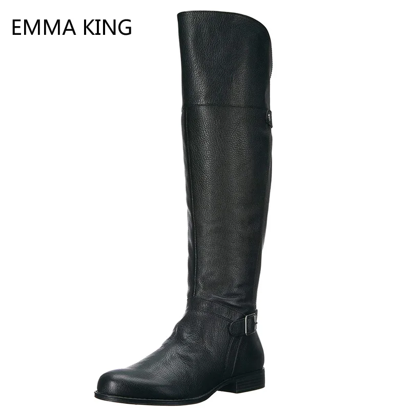Balck Brown Side Zipper Leather Long Boots Women Shoes Ladies Flats Square Heel 3cm Martin Boots Female 2018 High Heels
Balck Brown Side Zipper Leather Long Boots Women Shoes Ladies Flats Square Heel 3cm Martin Boots Female 2018 High Heels