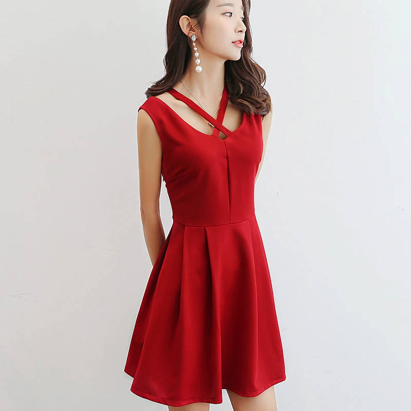 modis summer dresses plus size Back bandage short dress women Korean Sexy solid color Slim dress temperament Pleated work dress
modis summer dresses plus size Back bandage short dress women Korean Sexy solid color Slim dress temperament Pleated work dress