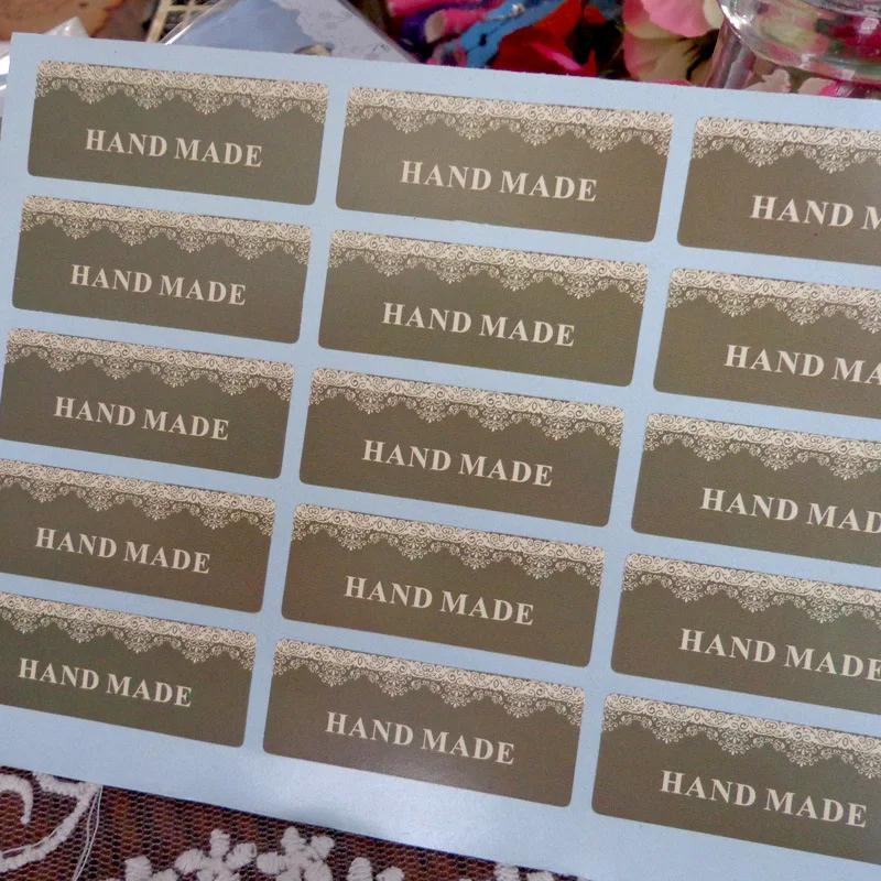 100Pcs Adhesive Lace HAND MADE Craft paper Handmade Cake Packaging Sealing Label Kraft Sticker Baking DIY Gift Stickers M1202
100Pcs Adhesive Lace HAND MADE Craft paper Handmade Cake Packaging Sealing Label Kraft Sticker Baking DIY Gift Stickers M1202