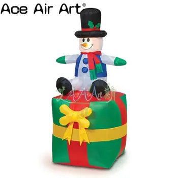 High quality products 3m H tall inflatable Christmas Snowman sits on Christmas gift box on ornament outdoor
High quality products 3m H tall inflatable Christmas Snowman sits on Christmas gift box on ornament outdoor