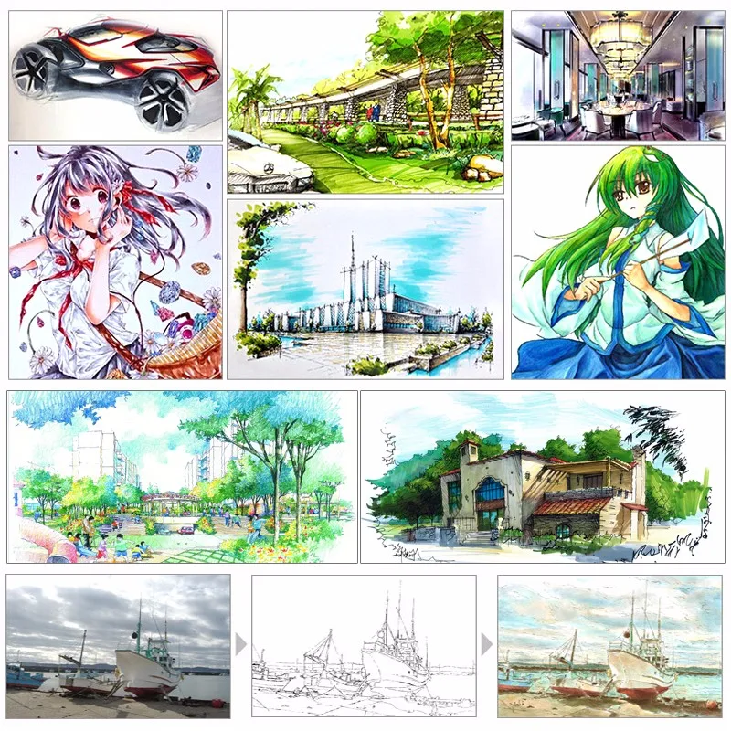 Colors Artist Dual Head Sketch Copic Markers Set For Manga Marker School Drawing Marker Pen Design Supplies stabilo pencil 3