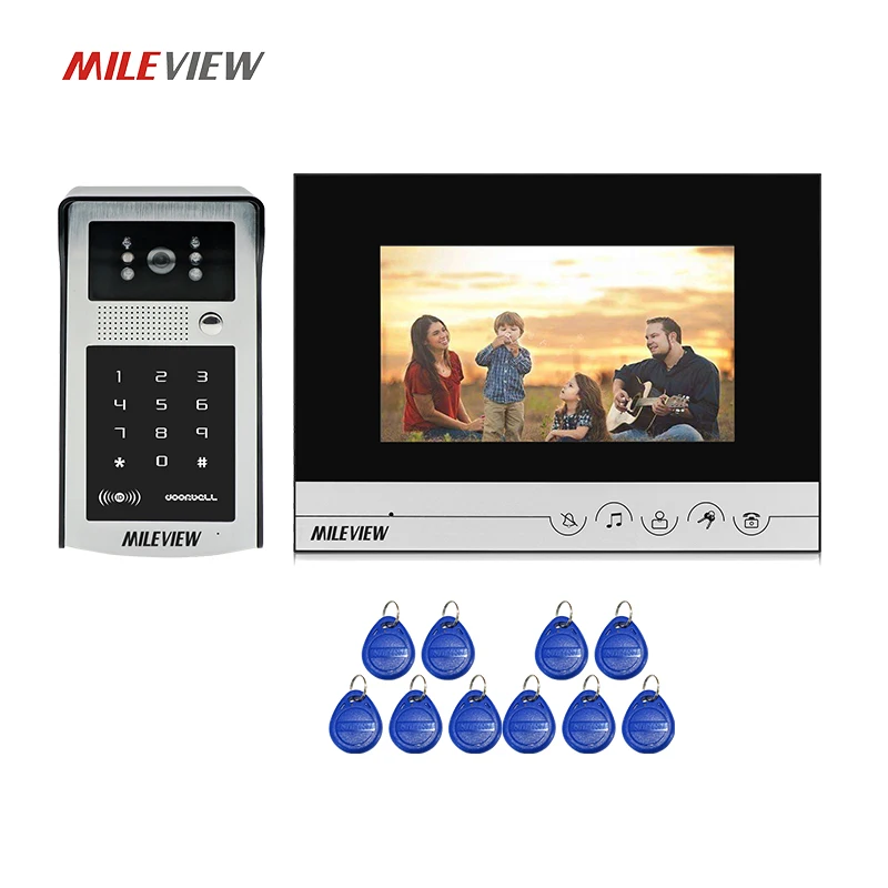 Free Shipping 7 inch LCD Monitor Screen Video Intercom Door Phone System + Metal Waterproof RFID Code Keypad Doorbell Camera
Free Shipping 7 inch LCD Monitor Screen Video Intercom Door Phone System + Metal Waterproof RFID Code Keypad Doorbell Camera