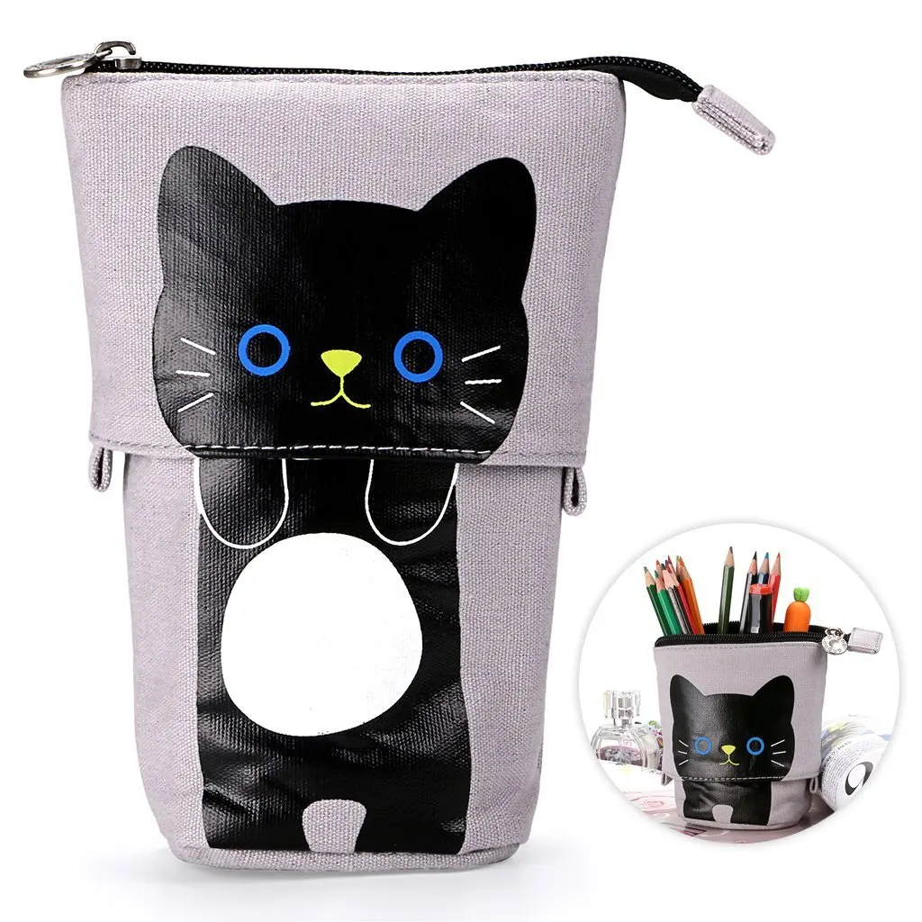 Canvas Lovely Cartoon Cat Telescopic Stand Stationery Bag Pencil Case Pouch Cosmetic Bags Storage Bag For Boys and Girls-30
Canvas Lovely Cartoon Cat Telescopic Stand Stationery Bag Pencil Case Pouch Cosmetic Bags Storage Bag For Boys and Girls-30