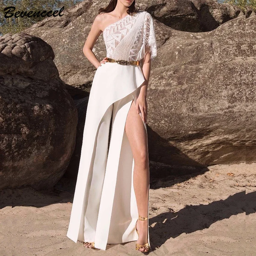 Bevenccel New Arrival Chic Summer Women Jumpsuit 2019 One Shoulder Lace Patchwork Elegant Split Celebrity Party Bodysuits
Bevenccel New Arrival Chic Summer Women Jumpsuit 2019 One Shoulder Lace Patchwork Elegant Split Celebrity Party Bodysuits
