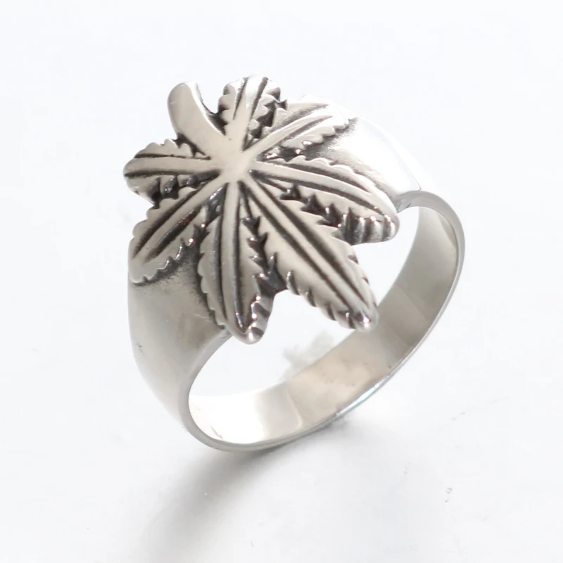 2019New 316L Stainless Steel Weed Hemp Cannabises Signet Ring Punk Maple Leaf Big Band Rings For Women Men Biker Jewelry Bague
2019New 316L Stainless Steel Weed Hemp Cannabises Signet Ring Punk Maple Leaf Big Band Rings For Women Men Biker Jewelry Bague
