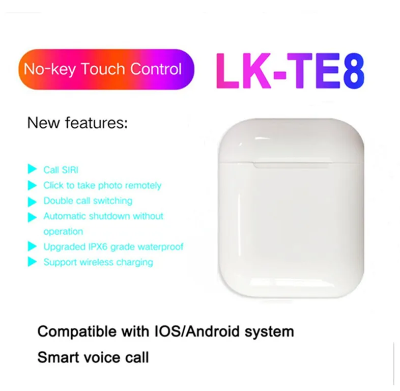 2019 New Headsets LK-TE8 LK TE8 LKTE8 TWS Earphones Pk i10 tws Touch Wireless Bluetooth 5.0 For All Smart Phone
2019 New Headsets LK-TE8 LK TE8 LKTE8 TWS Earphones Pk i10 tws Touch Wireless Bluetooth 5.0 For All Smart Phone