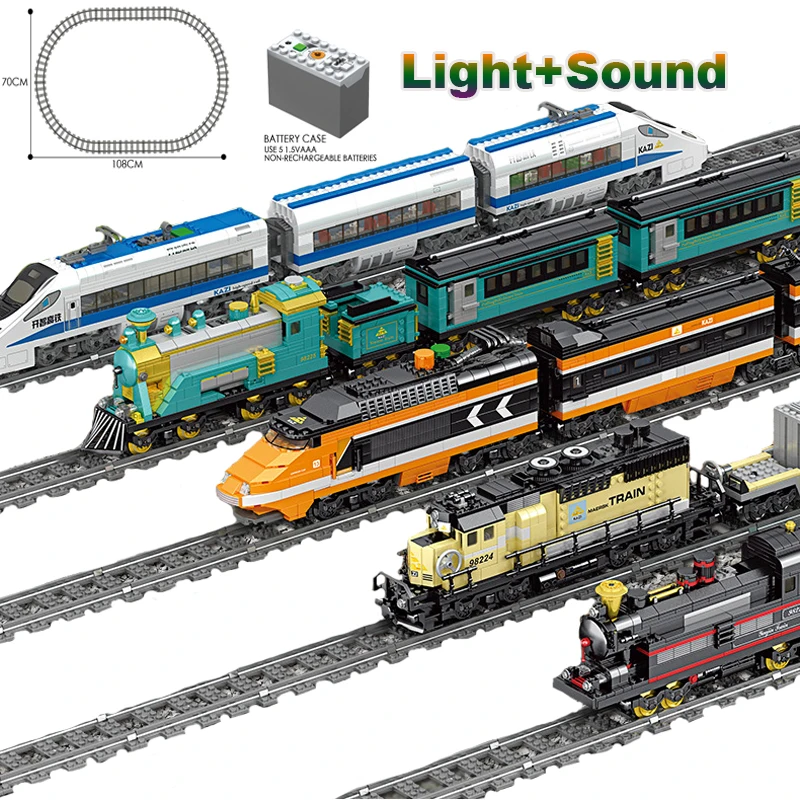 Techinc Series Electric Rail Train Light Sound Simulation Model Building Blocks Toys For Children Compatible City Sets
Techinc Series Electric Rail Train Light Sound Simulation Model Building Blocks Toys For Children Compatible City Sets