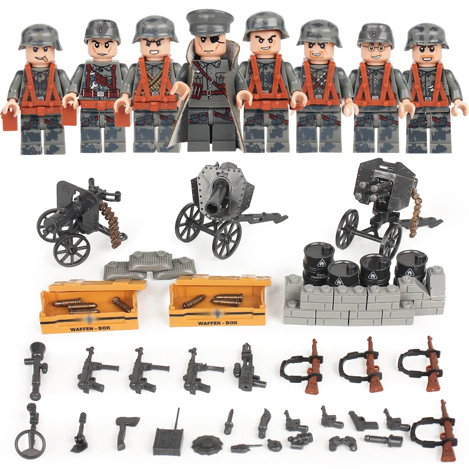 Building blocks, Legoed Soldier Pack compatible military World War II modern war weapons are building block
Building blocks, Legoed Soldier Pack compatible military World War II modern war weapons are building block