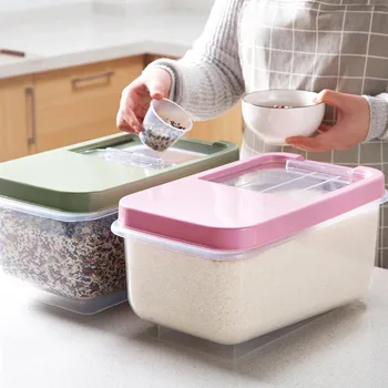 OTHERHOUSE 40cm Kitchen Rice Storage Box Grain Container Kitchen Organizer Large Plastic Flour Rice Boxes Dust-Proof Moisture
OTHERHOUSE 40cm Kitchen Rice Storage Box Grain Container Kitchen Organizer Large Plastic Flour Rice Boxes Dust-Proof Moisture