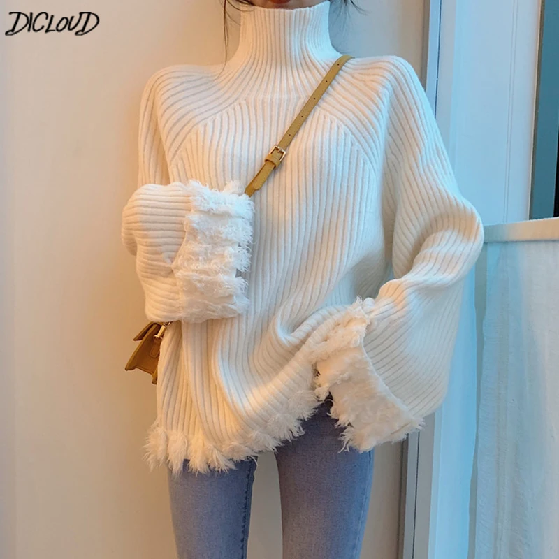 DICLOUD Korean Turtleneck Sweaters Women Winter Fashion Long Sleeve Pullovers Ladies Harajuku Brand Designer Solid Color Tops
DICLOUD Korean Turtleneck Sweaters Women Winter Fashion Long Sleeve Pullovers Ladies Harajuku Brand Designer Solid Color Tops