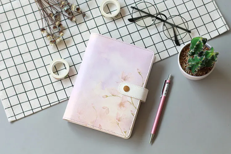 JUGAL-Cute-Flamingo-Watercolor-Spiral-Notebooks-A6-Leather-Planner-Notepad-Korea-Stationery-DIY-Diary-School-Supplies-Gift11