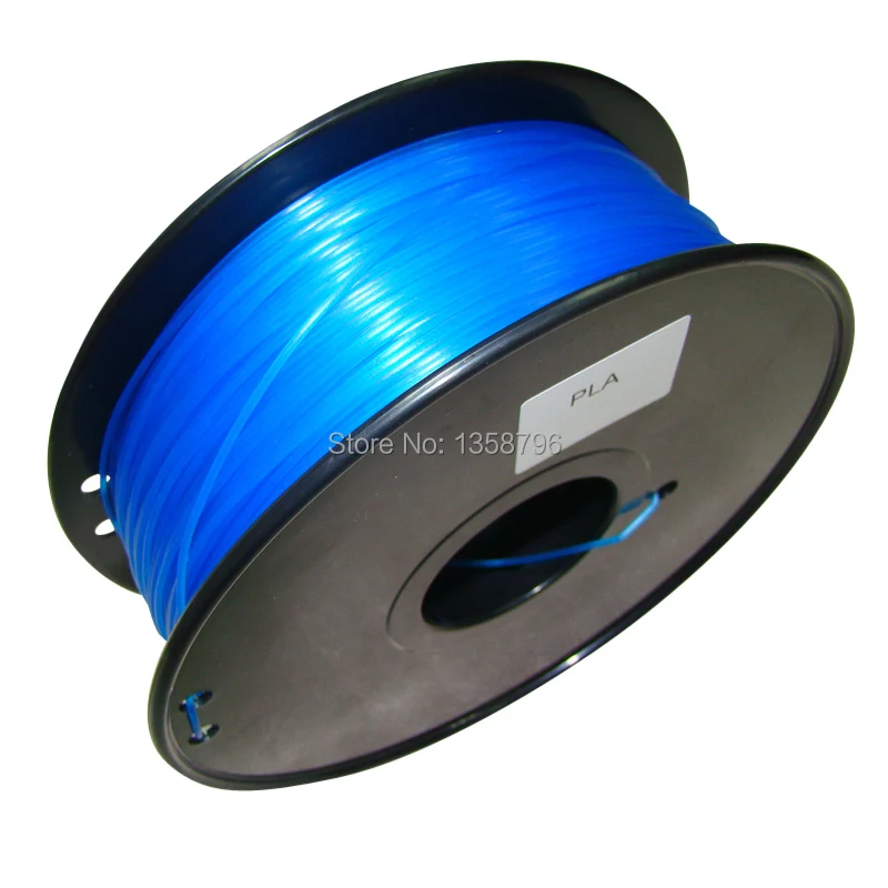 

Transparent blue Color 3d printer filament PLA/ABS 1.75mm/3mm 1kg plastic Rubber Consumables Material