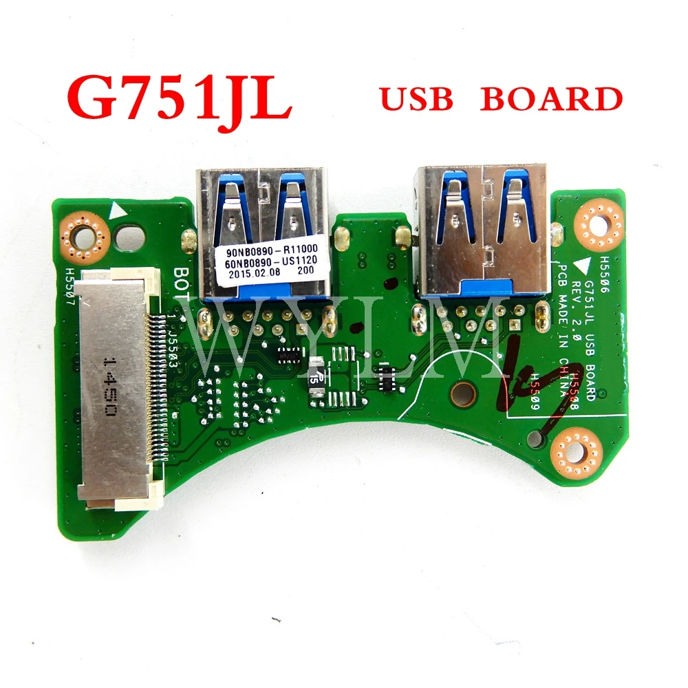 G751JL USB BOARD for ASUS G751J G751JL G751JY G751JM G751JT G751 USB3.0 Board Platelets Laptop IO Board Interface Board
G751JL USB BOARD for ASUS G751J G751JL G751JY G751JM G751JT G751 USB3.0 Board Platelets Laptop IO Board Interface Board