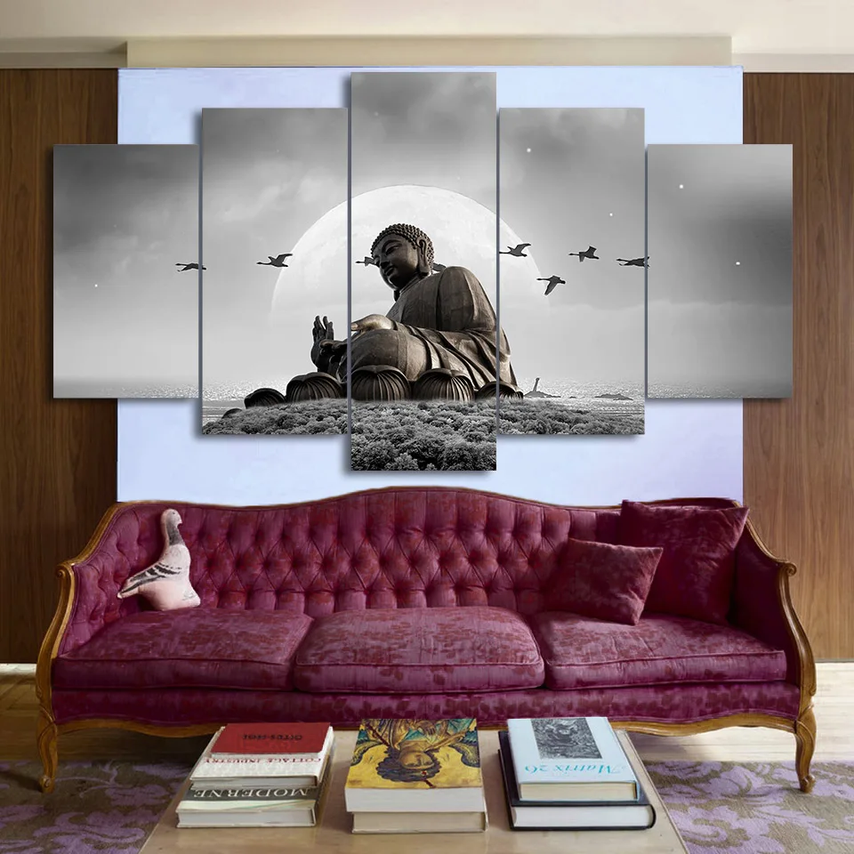 Modern Canvas Living Room Framework HD Home Decor Printed 5 Panel Figure Of Buddha Pictures Painting Wall Art Modular Poster
Modern Canvas Living Room Framework HD Home Decor Printed 5 Panel Figure Of Buddha Pictures Painting Wall Art Modular Poster