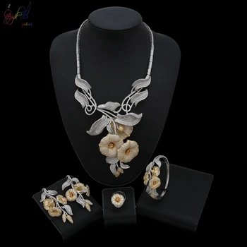 YULAILI Christmas African 4pcs Bridal Zirconia Jewelry Sets for Women Party Luxury Nigeria Wedding Accessories
YULAILI Christmas African 4pcs Bridal Zirconia Jewelry Sets for Women Party Luxury Nigeria Wedding Accessories