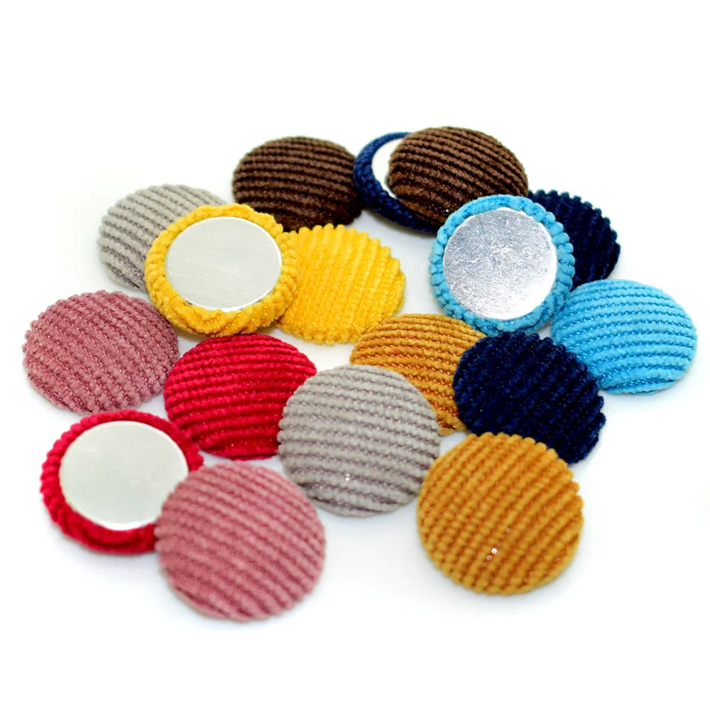 20mm 40pcs Striped Corduroy Fabric Covered Round Flatback Cabochon Decoration Chunky Buttons Diy Handmade Scrapbooking Crafts
20mm 40pcs Striped Corduroy Fabric Covered Round Flatback Cabochon Decoration Chunky Buttons Diy Handmade Scrapbooking Crafts