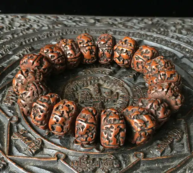 BRO882 – Bracelets tibétain vieux Rudraksha Bodhi pour hommes 1
