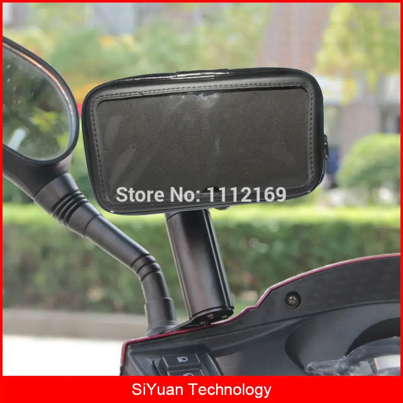360 Degree Adjustable Motorcycle Motorbike Scooter Rear View Mirror Waterproof Phone Case Mount Holder for 6.3 inch Smart Phones
360 Degree Adjustable Motorcycle Motorbike Scooter Rear View Mirror Waterproof Phone Case Mount Holder for 6.3 inch Smart Phones