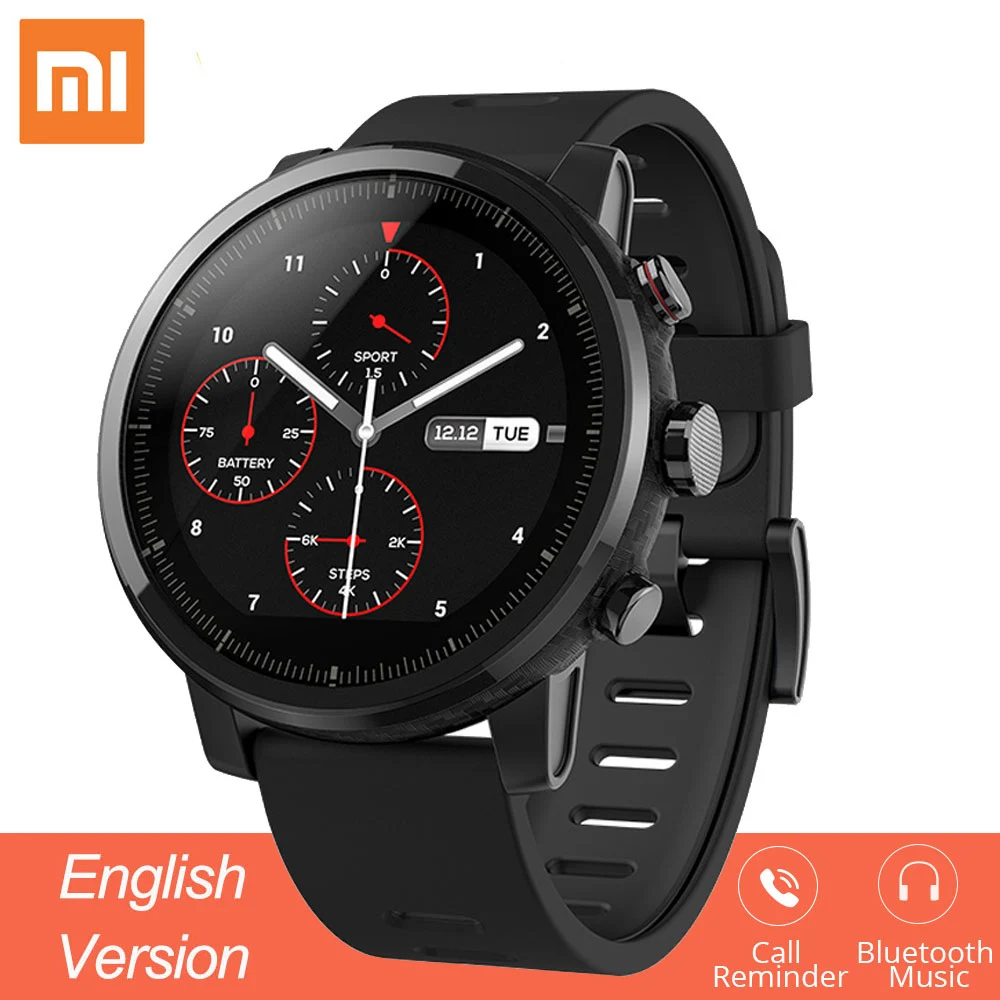 

Original Xiaomi Mi Huami Smart Watch Amazfit Stratos 2 Amazfit 2 Bluetooth GPS PPG Heart Monior Waterproof Sports Smartwatch