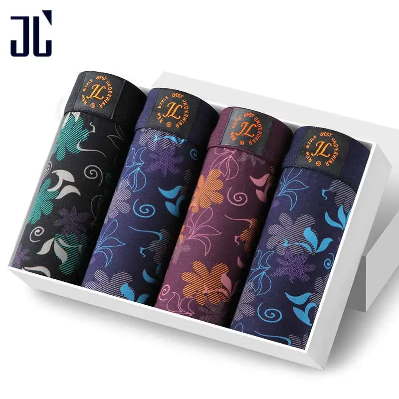 JL Bamboo Boxer Men Flower Printed 4 Pack Man Underwear U Convex Boxer Health Waistband Breathable Luxury Boxershorts Men Boxers
JL Bamboo Boxer Men Flower Printed 4 Pack Man Underwear U Convex Boxer Health Waistband Breathable Luxury Boxershorts Men Boxers
