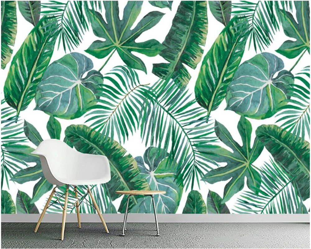 beibehang Clear seductive wallpaper European hand-painted tropical rain forest banana leaf TV background papel de parede behang
beibehang Clear seductive wallpaper European hand-painted tropical rain forest banana leaf TV background papel de parede behang