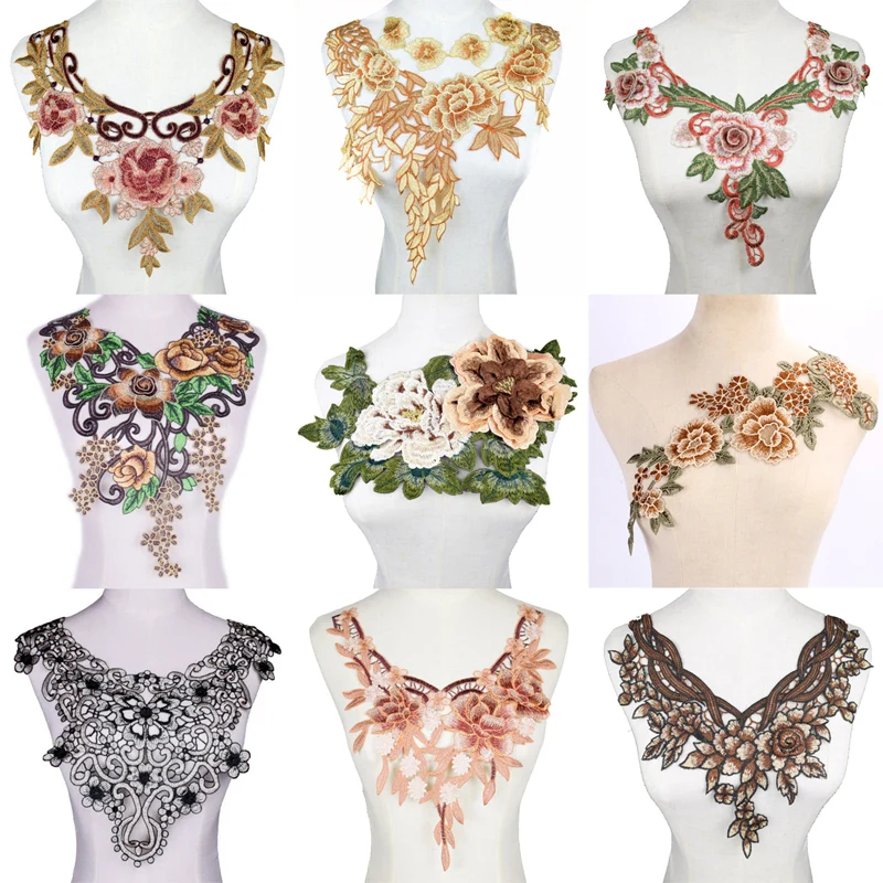 Craft collar Venise Brown Floral Embroidered Applique Trim Decorated Lace Neckline Collar Sewing Crafts
Craft collar Venise Brown Floral Embroidered Applique Trim Decorated Lace Neckline Collar Sewing Crafts