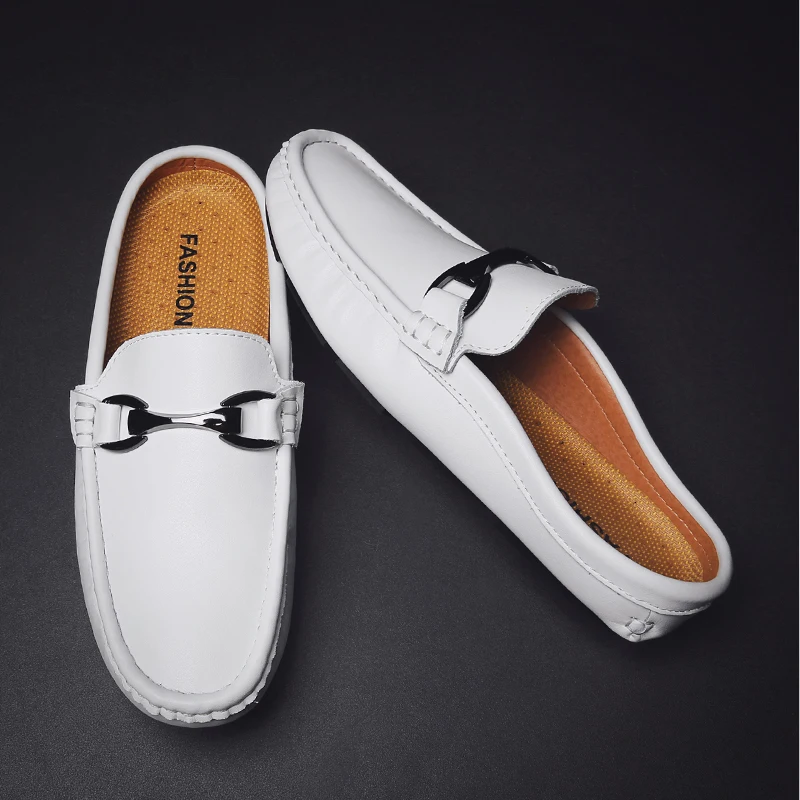 CIMIM Brand 2019 New Genuine Leather Half Slippers For Men Summer Breathable Lazy Shoes Fashion Flat Loafers Driving Shoes
CIMIM Brand 2019 New Genuine Leather Half Slippers For Men Summer Breathable Lazy Shoes Fashion Flat Loafers Driving Shoes