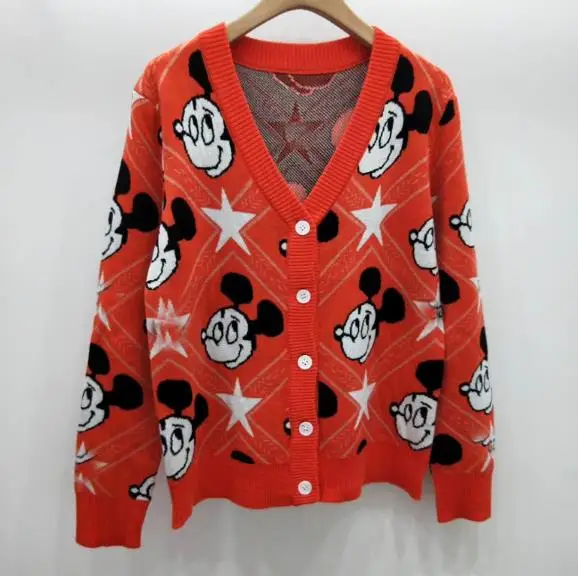 Wool blend soft comfortable Mouse pattern cardigan women's jacket sweater autumn winter new
Wool blend soft comfortable Mouse pattern cardigan women's jacket sweater autumn winter new