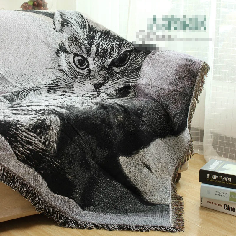 Free shipping single size lovely black&white cat sofa leisure blanket bedspread 100%cotton thread retro& nostalgic throw
Free shipping single size lovely black&white cat sofa leisure blanket bedspread 100%cotton thread retro& nostalgic throw