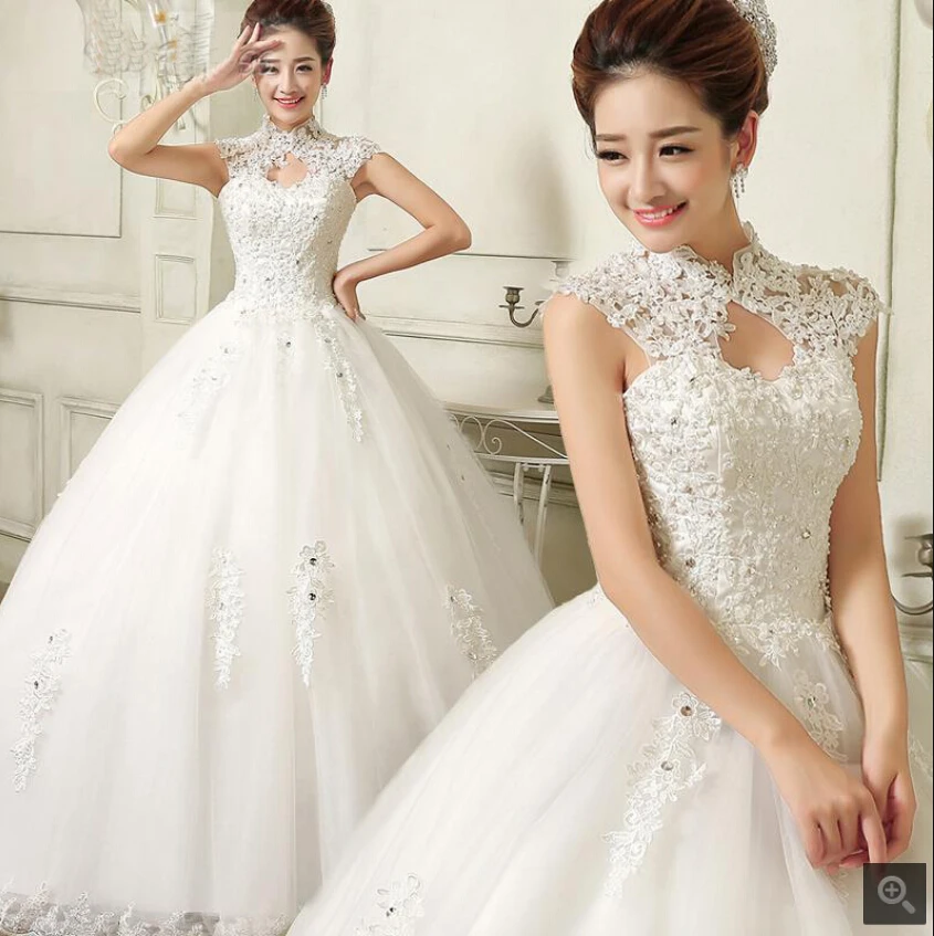 Robe de mariage ball gown white lace appliques wedding dress beaded sequins high neck modest muslim women bride gowns best sale
Robe de mariage ball gown white lace appliques wedding dress beaded sequins high neck modest muslim women bride gowns best sale