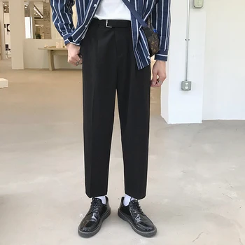 Male Vintage Suit Pant Streetwear Hip Hop Trousers Men Fashion Casual Straight Pants 
Male Vintage Suit Pant Streetwear Hip Hop Trousers Men Fashion Casual Straight Pants