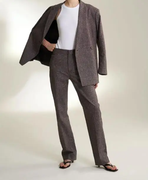 Woman Troia trousers blue/Brown melange Straight suit trouser Fashion linen blend Pants two side pockets 2019 Long New
Woman Troia trousers blue/Brown melange Straight suit trouser Fashion linen blend Pants two side pockets 2019 Long New