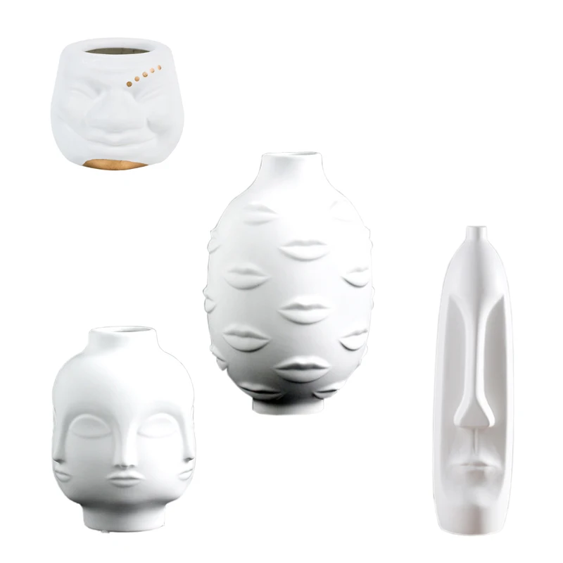 Lady Face Head Planter Vase Face Vase for Flower Human Face Flower Vase Succulent Pot Home Garden Ornament White Ceramic Craft
Lady Face Head Planter Vase Face Vase for Flower Human Face Flower Vase Succulent Pot Home Garden Ornament White Ceramic Craft