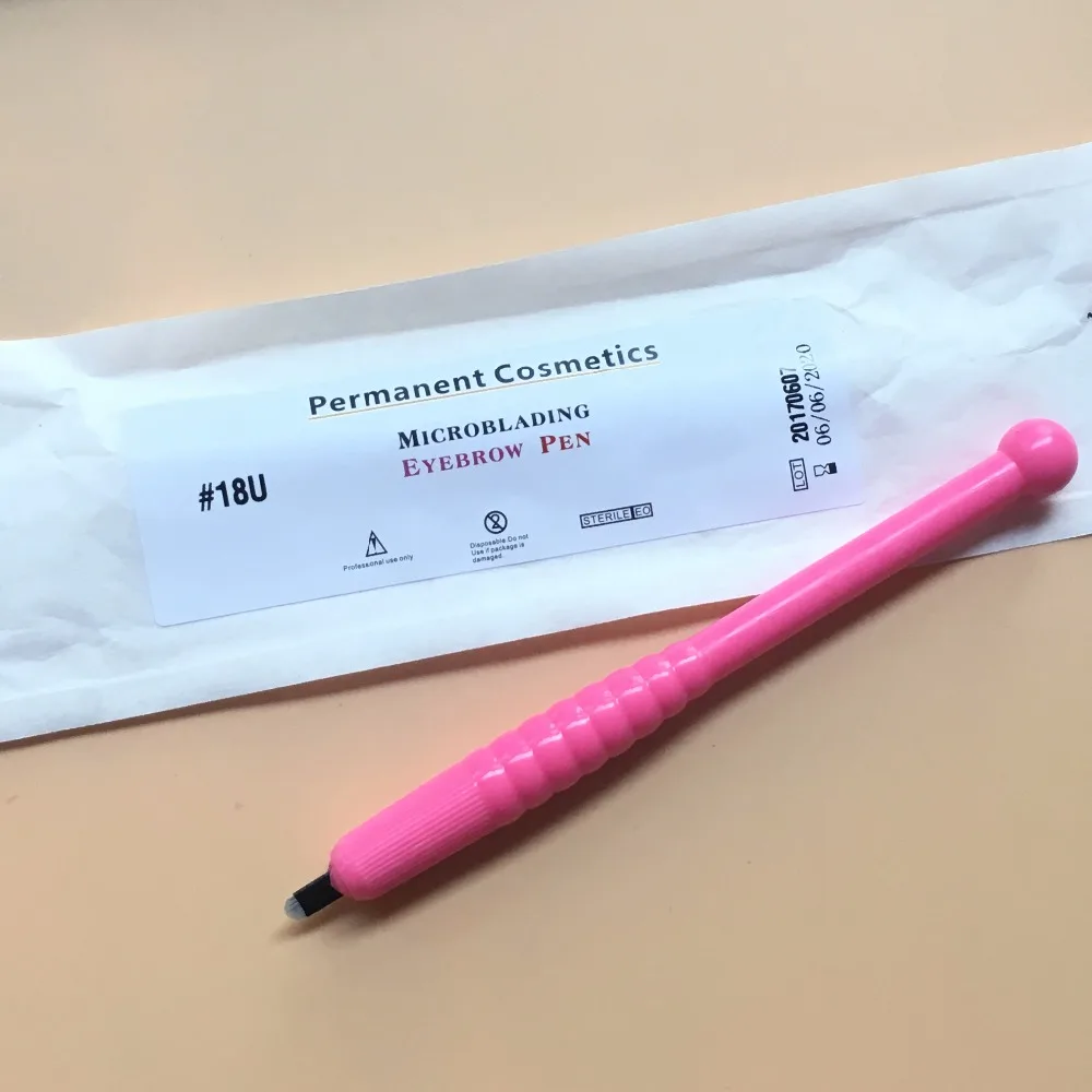 10 Pcs Sterilized Microblading Pen With UShape 18 pin Blade Eyebrow Manual Microblade Needle in Expiry date / LOT number provide
10 Pcs Sterilized Microblading Pen With UShape 18 pin Blade Eyebrow Manual Microblade Needle in Expiry date / LOT number provide