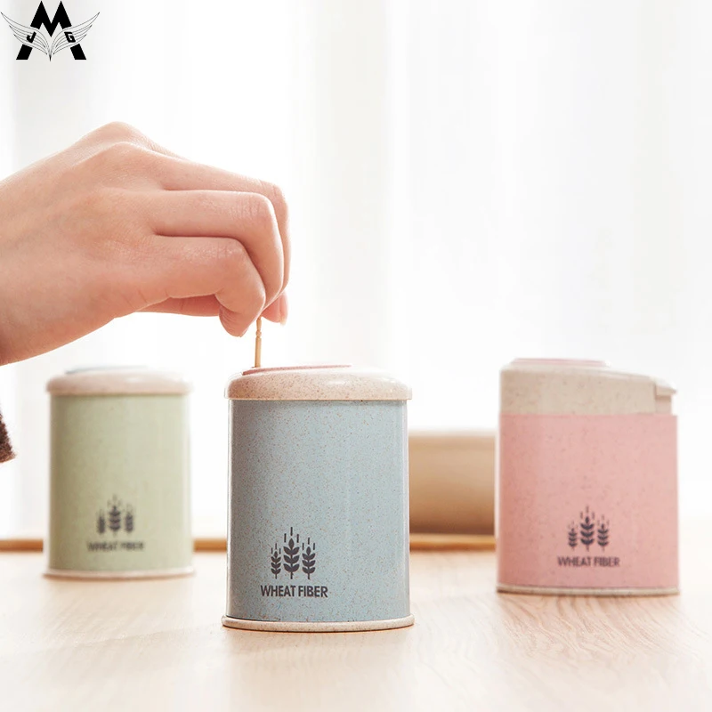 MeiJiaG Automatic Toothpick Holder Container Wheat Straw Household Table Toothpick Storage Box Toothpick Dispenser
MeiJiaG Automatic Toothpick Holder Container Wheat Straw Household Table Toothpick Storage Box Toothpick Dispenser