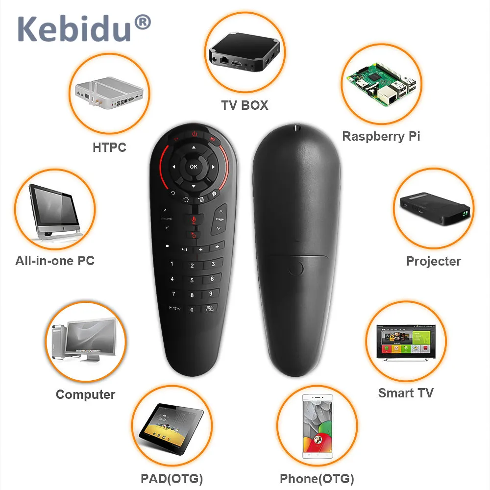 Kebidu 2.4G Wireless Mini Keyboard Air Mouse G30 Voice Remote Control with Gyroscope for Android TV Box 8.1/X96/H96
Kebidu 2.4G Wireless Mini Keyboard Air Mouse G30 Voice Remote Control with Gyroscope for Android TV Box 8.1/X96/H96