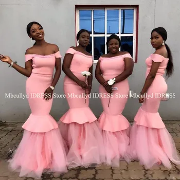 Scoop Neck Mermaid Bridesmaid Dresses 2019 Noble African Maid Of Honor Dress Prom For Women Satin And Tulle Wedding Guest Dress
Scoop Neck Mermaid Bridesmaid Dresses 2019 Noble African Maid Of Honor Dress Prom For Women Satin And Tulle Wedding Guest Dress