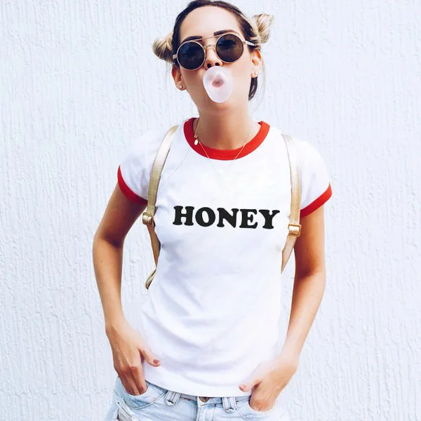 t-shirts Women T Shirts New HONEY Letter Short Sleeve T-Shirt Harajuku t-shirt Women Summer G0717
t-shirts Women T Shirts New HONEY Letter Short Sleeve T-Shirt Harajuku t-shirt Women Summer G0717