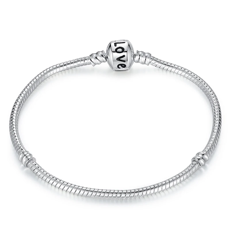 5 стиль 925 серебряных любовь цепи змейки и браслет 16 см 21 браслеты омар PA1104|snake chain
