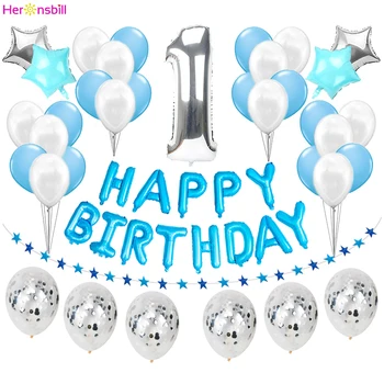 First Happy Birthday Blue Balloon Banner My 1st 1 One Year Party Decorations Kids Baby Boy Girl Adult Garland Supplies Rose Gold
First Happy Birthday Blue Balloon Banner My 1st 1 One Year Party Decorations Kids Baby Boy Girl Adult Garland Supplies Rose Gold