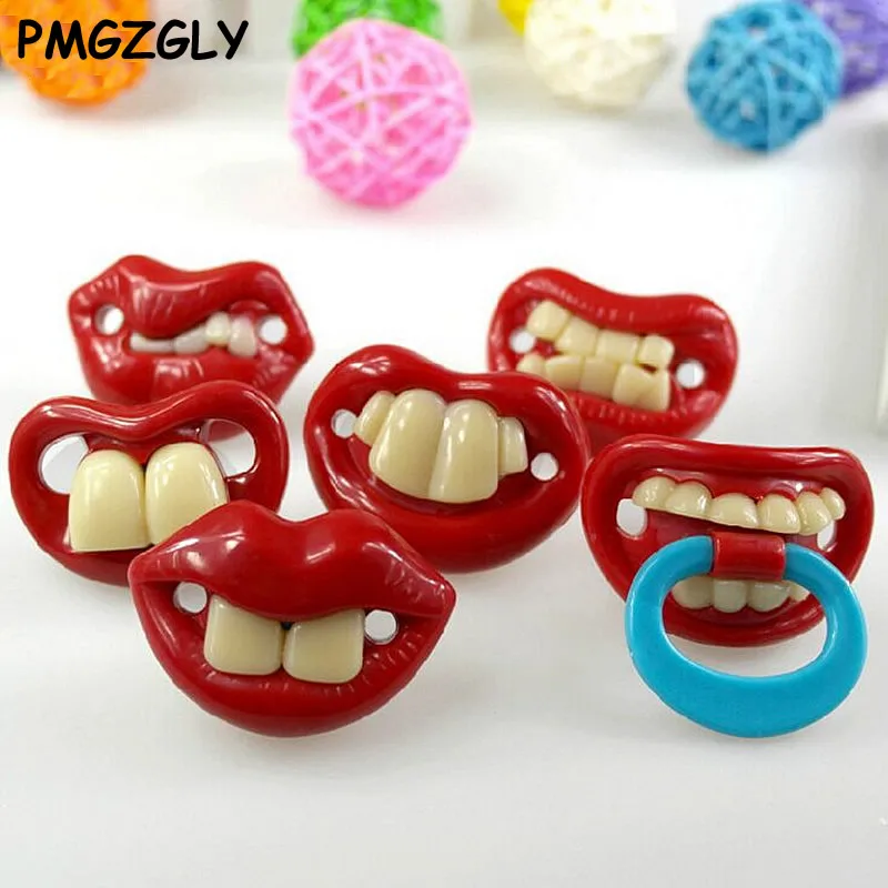 Nipple Pacifiers Silicone Baby Pacifier Funny Red Lip Teeth Nipple Pacifier Mouth Infant Dummy Soother Teether Pacy Orthodontic
Nipple Pacifiers Silicone Baby Pacifier Funny Red Lip Teeth Nipple Pacifier Mouth Infant Dummy Soother Teether Pacy Orthodontic