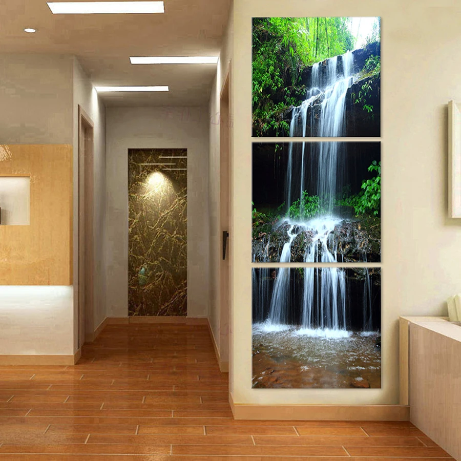 Printed Painting modern home decorative Painting Waterfall Painting on canvas 3 Panel Wall art With Framed W0127
Printed Painting modern home decorative Painting Waterfall Painting on canvas 3 Panel Wall art With Framed W0127