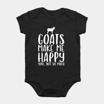 Baby Onesie Baby Bodysuits kid t shirt Funny novelty Goats Make Me Happy You Not So Much Novelty cool
Baby Onesie Baby Bodysuits kid t shirt Funny novelty Goats Make Me Happy You Not So Much Novelty cool
